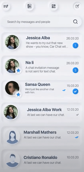 Tezro messages in app